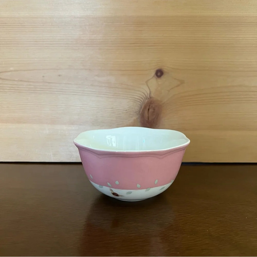 Lenox Butterfly Meadow Bowls Dessert Soup Scallop Edge Bee Multi Mint Condition